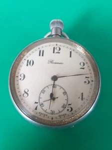VINTAGE GENTS ROAMER 13 JEWELS SWISS MADE POCKET WATCH. GWO - Picture 1 of 10