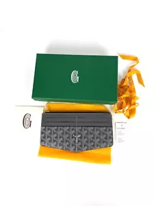 Authentic New GOYARD Goyardine Insert Louise Grey 2023 Card Case Wallet - Picture 1 of 11
