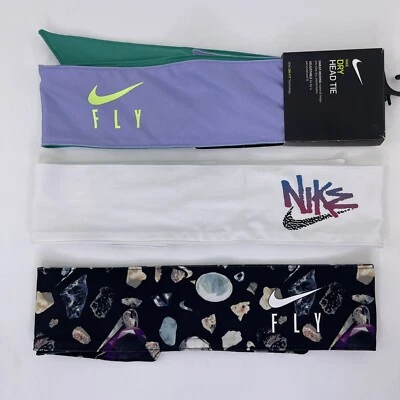 耐克 AIR 紫色白色和黑色印花 Dri Fit 头巾包 — 第 1/4 张图片