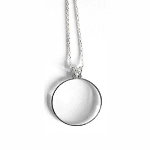 Hanging Alloy Necklace Magnifying Glass Alloy Necklace 5x Reading Newspaper - Picture 1 of 2