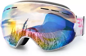 Snowboard Ski Goggles Men Women Youth, anti Fog OTG Winter Snow Goggles Spherica - Picture 1 of 12