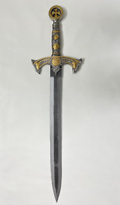 Handmade Templar Knight Sword carbon steel Sword Medieval Era Gift with Scabbard