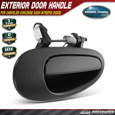 Rear Right Black Exterior Handle for Dodge Intrepid Chrysler Concorde LHS 300M - Image 1 of 4