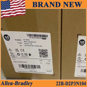 New Allen-Bradley PowerFlex 40 0.75 kW 1 HP AC Drive 22B-D2P3N104 - Picture 1 of 4