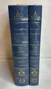 SEALED Library American Freedoms Benjamin Franklin Set Doren Leather Gilded NRA - Picture 1 of 9