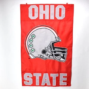 Ohio State Buckeyes Football Flag 28 in x 45 in Indoor Outdoor OSU Banner Helmet - Picture 1 of 14