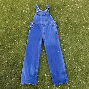 Vintage Chaps Ralph Lauren Bib Overalls Mens Large Blue Denim 90s Y2K - Picture 1 of 15