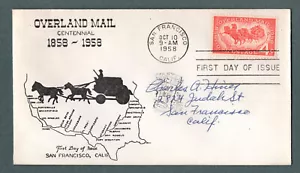 US 1120 Overland Mail 1958 First Day Cover (A) - Picture 1 of 1