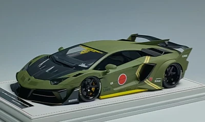 1/18 Modelos Ivy Lamborghini Aventador GT EVO LIBERTY FIGHTER Verde Cuero - Imagen 1 de 4