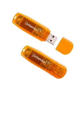 Intenso Rainbow Line 2x 64GB USB 2.0 Flash Drive Twin Pack Orange 64 GB - 2er Pa - Image 1 of 3