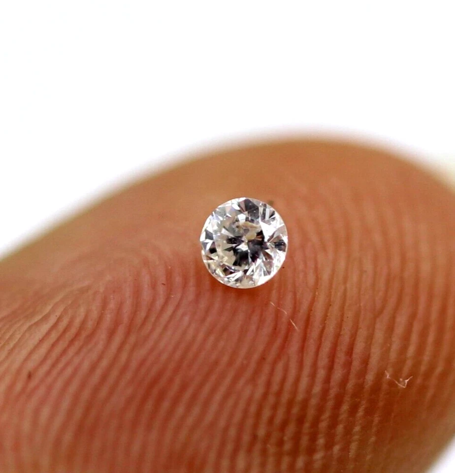 Natural Loose Diamond 0.052 Ct I Color SI3 Round Brilliant Cut Certified - Image 1 of 4