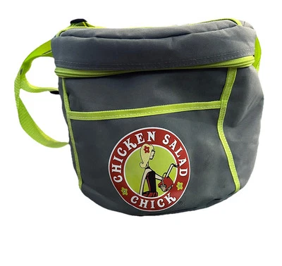 Chicken Salad Chick 12x10x8 Soft Insulated Cooler Bright Green & Gray Good Condi - Image 1 of 4
