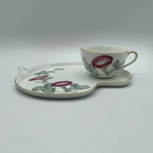 Vintage Noritake Snack Tray Morning Glory Pattern - Picture 1 of 13