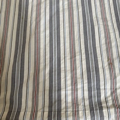 Funda nórdica Pottery Barn Kids azul rojo blanco a rayas tejida de algodón doble Foto 1 de 4