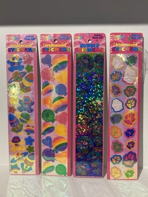 Sealed Lisa Frank Stickers Iridescent Bubble Balloons Seals Space Paw Print - Image 1 of 4