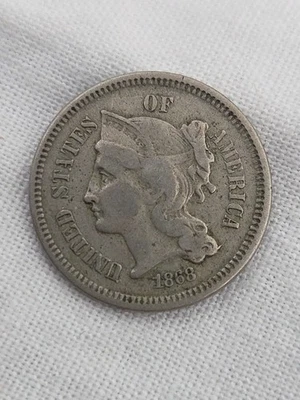 1868 Three Cent Nickel - Image 1 of 2