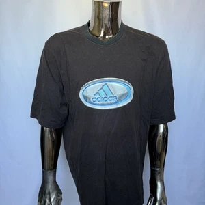 Adidas T-Shirt – Oval Logo – späte 90er / frühe 00er Vintage - Größe L - Bild 1 von 4