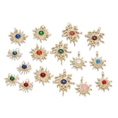 Retro Style Sunflower Charms Alloy Pendant DIY Bracelet Necklace Making Jewelry - Image 1 of 4