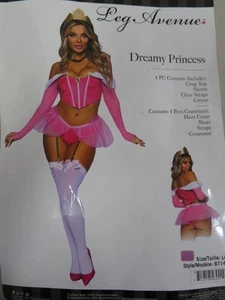 Leg Avenue Dreamy Princess Fairytale Halloween Costume Lingerie Pink Size Large - Picture 1 of 3