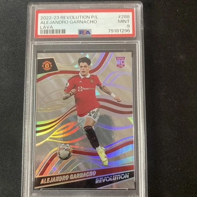 2022-23 Panini Revolution Lava #/10 Alejandro Garnacho Rookie PSA 9 - Image 1 of 2