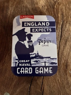 NEW LAGOON PEPYS SERIES ENGLAND EXPECTS CARD GAME IN TIN STILL FACTORY SEALED - Image 1 of 2