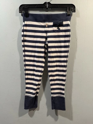 Pantalones de dormir Abercrombie para niños talla grande azul/blanco a rayas  Foto 1 de 4