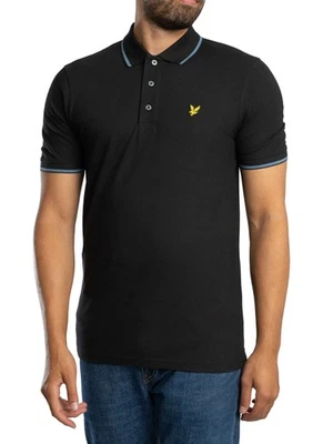 Lyle & Scott Pour des hommes Polo à pointe, Noir - Photo 1/4