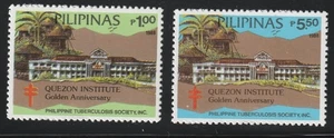 Philippinen 1988 Sc # 1949-50 Quezon Institute MNH OG - Bild 1 von 1