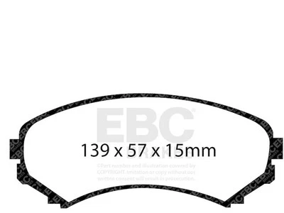 For 2003-2004 Isuzu Rodeo Brake Pad Set Front EBC 45752HRVY - Image 1 of 4