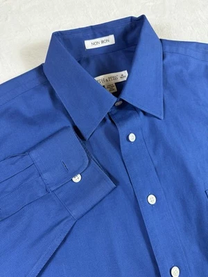 Camisa de vestir Joseph & Feiss para hombre sin planchar manga larga 16 32/33 azul real nueva Foto 1 de 4