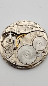Elgin Hunter 12s 7j Grade 301 Model 2 Taschenuhrwerk gute Unruh Teile - Bild 1 von 6