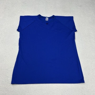 Camiseta deportiva de malla Russell de colección para mujer XL malla azul hecha en EE. UU. gimnasio en blanco hecha en EE. UU. atlética Foto 1 de 4