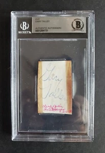 Paquete de cigarrillos Pall Mall 1970 firmado por Gary Talley corte Beckett autenticado - Imagen 1 de 2