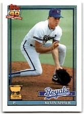 1991 Topps Baseball Card Kevin Appier Kansas City Royals #454