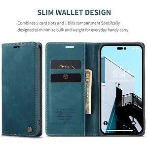 CaseMe for Huawei P50 Pro Case , Leather Magnetic Wallet Flip Slots Phone Cover