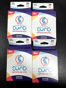 Topps UEFA Women's Euro Switzerland 2025 4 X Eco Packs Brandneu Sealed - Bild 1 von 3