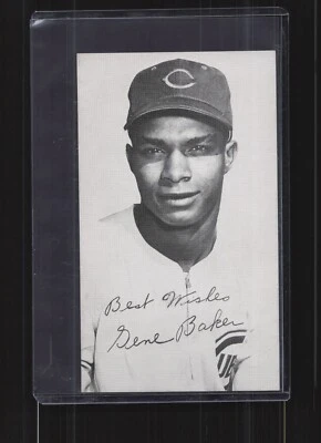 Gene Baker Chicago Cubs Facsimile Autograph Sincerely Postcard Unposted - Image 1 of 3