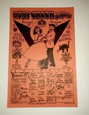 Pôster Soap Creek Saloon Kerry Awn Austin HALLOWEEN 1985 Alvin Crow Rhythm Rats - Imagem 1 de 3