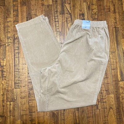 NEW Avenue Women Plus Size 16 Average Tan Corduroy Denim Straight Legging Pants - Image 1 of 4