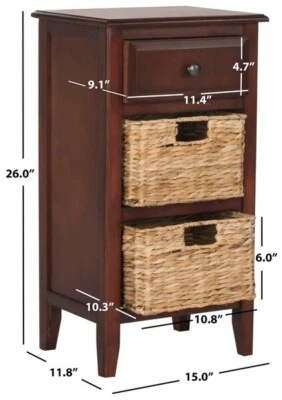 Safavieh Everly Drawer Side Table, Reduced Price 2172723480 AMH5743C - Image 1 of 4