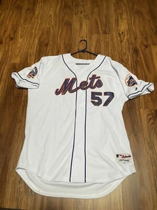 2008 Majestic Authentic New York Mets Johan Santana Shea Stadium Patch Jersey 54 - Picture 1 of 16