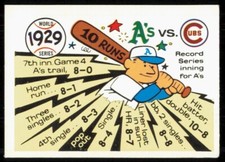 1970 FLEER WORLD SERIES 1929 - A'S VS. CUBS PHILADELPHIA ATHLETICS/CHICAGO CUBS