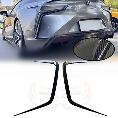 Rear Bumper Side Trim Garnish Canards For Lexus LC500 LC500H Dry Carbon Fiber - Imagen 1 de 4