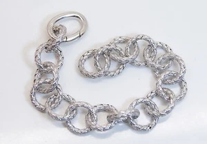 ¡BONITO! Nuevo Brazalete Estilo Eslabón de Plata Esterlina 925 6,5" para Damas Hermosamente Tejido - Imagen 1 de 1