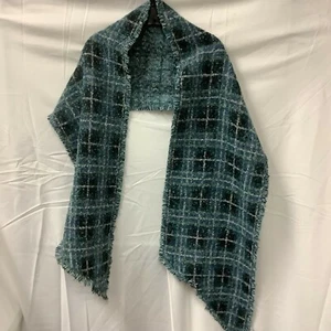 J. Jill Womens Wraps Scarf Seaport MT Plaid Knitted Neck Warmer One Size - Picture 1 of 5