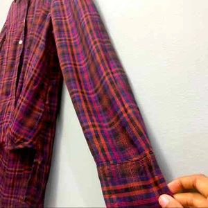 Mossimo kariertes Hemd unten Knoten Button Down Hemd - Bild 1 von 6