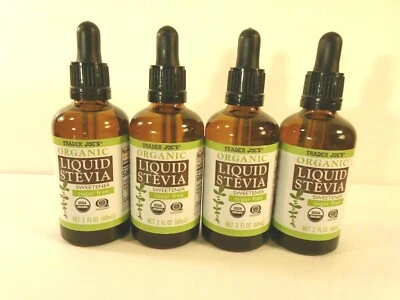 4 x Trader Joe's Organic Liquid Stevia 2fl oz Calorie Free Vegan Best By 2027 - Image 1 of 4
