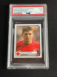 2005 Panini Champions of Europe STEVEN GERRARD sticker PSA 7 POP 1! - Picture 1 of 2
