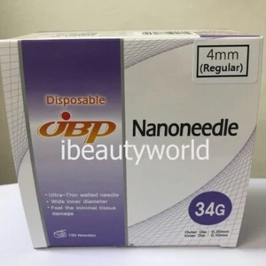 Japan JBP Nanoneedle 34G Ultra-thin Wall 4mm Box of 100 Needles #usau - Picture 1 of 1