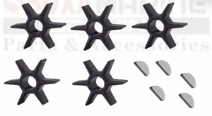Impulsor de bomba de agua 5 piezas con llave para motor fueraborda Yamaha Mariner 6CE-44352-00 - Imagen 1 de 3